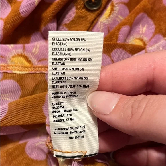 Free People Floral Button-Up Top in Pink and Orange - Picture 8 of 8